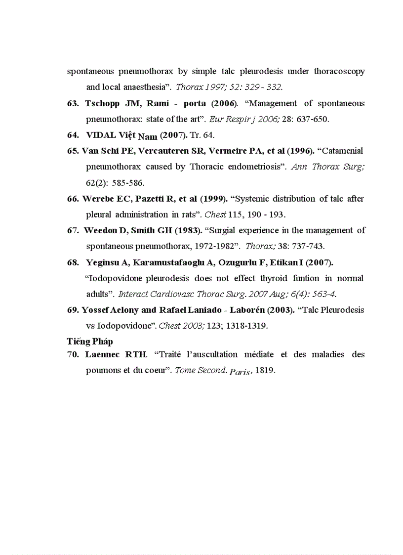 image for page Nghiên cứu đặc điểm lâm sàng cận lâm sàng và kết quả điều trị tràn khí màng phổi bằng gây dính màng phổi với iodopovidone qua ống dẫn lưu màng phổi