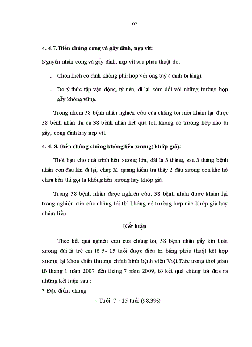 image for page Đánh giá kết qủa điều trị gẫy kín thân xương đùi trẻ em do chấn thương bằng kết hợp xương tại Bệnh viện Việt Đức 1