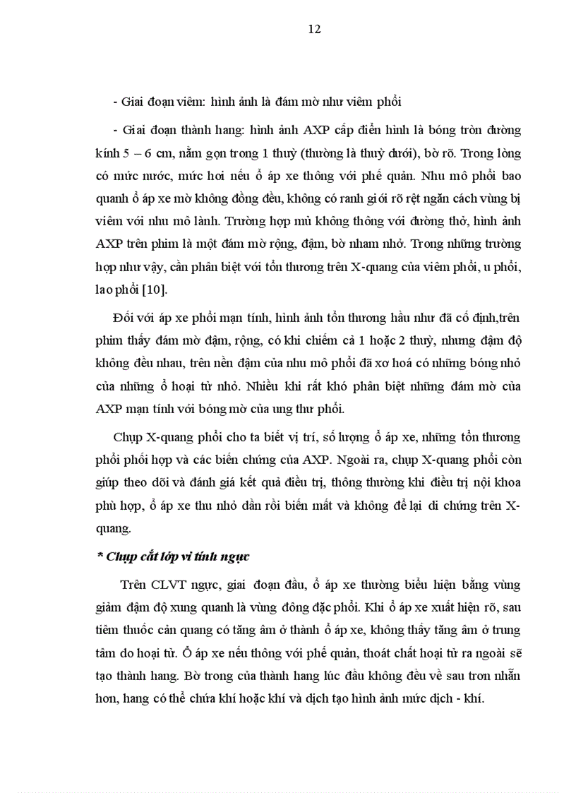 image for page Nghiên cứu đặc điểm lâm sàng cận lâm sàng và kết quả điều trị áp xe phổi tại khoa Hô hấp Bệnh viện Bạch Mai từ năm 2009 đến năm 2010