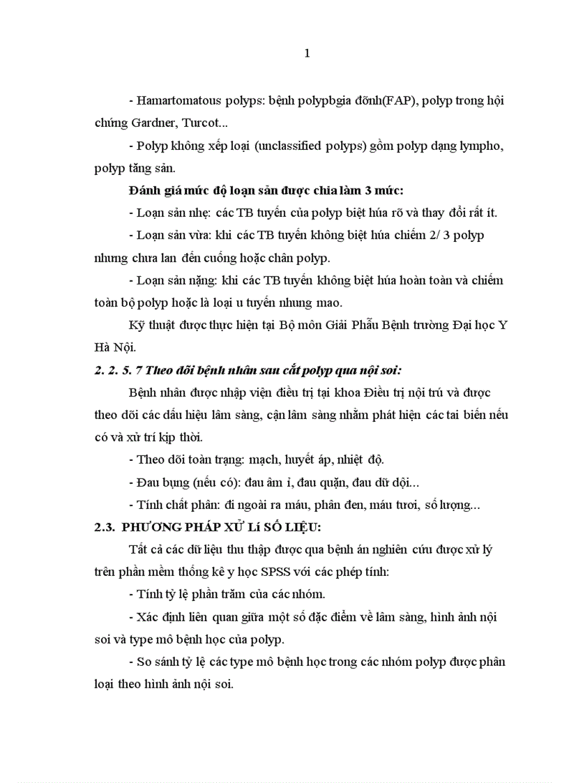 image for page Nhận xét hình ảnh nội soi mô bệnh học của polyp đại trực tràng và kết quả cắt polyp bằng nguồn cắt ENDOPLASMA
