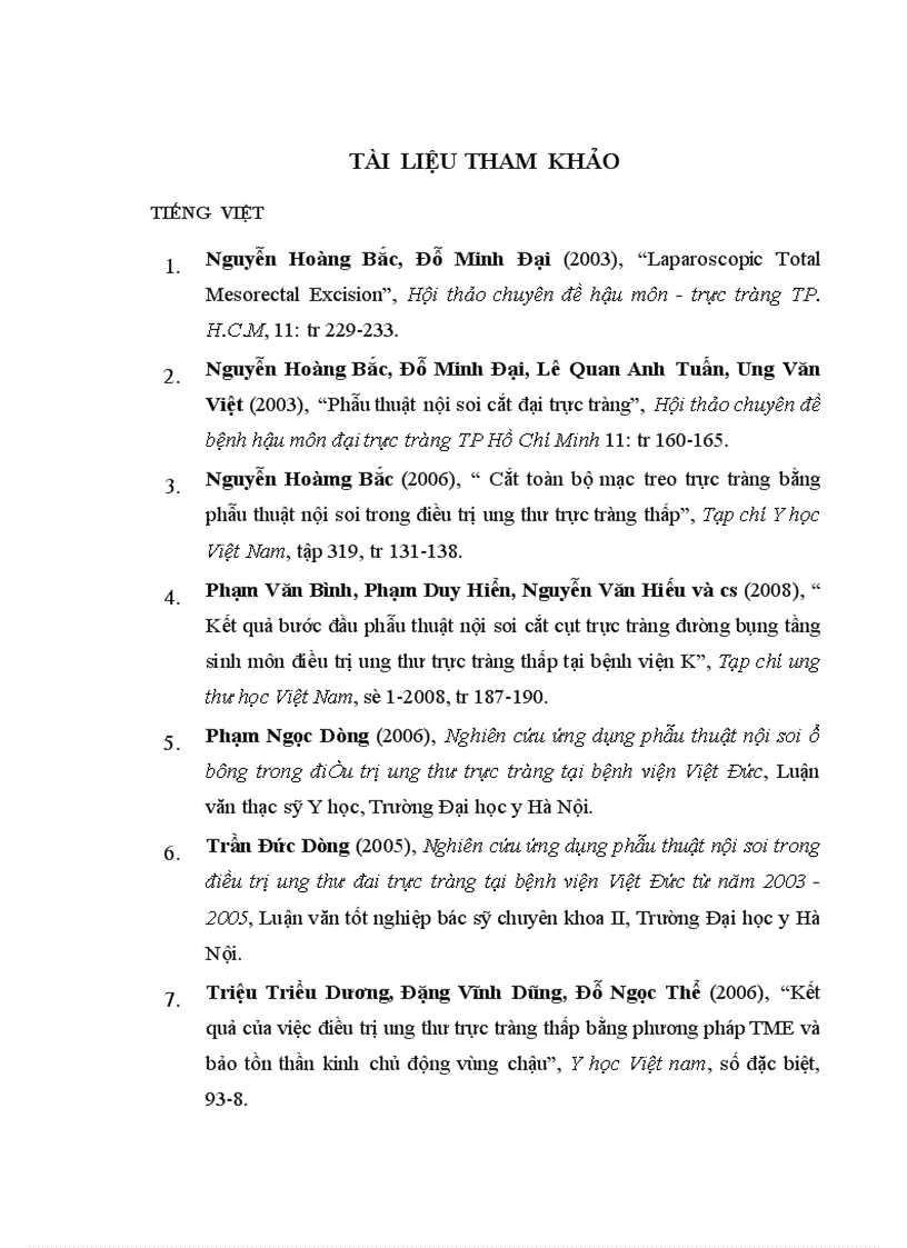 image for page Đánh giá kết quả của phẫu thuật nội soi trong điều trị ung thư trực tràng tại bệnh viện Việt Đức từ 2003 2008 1