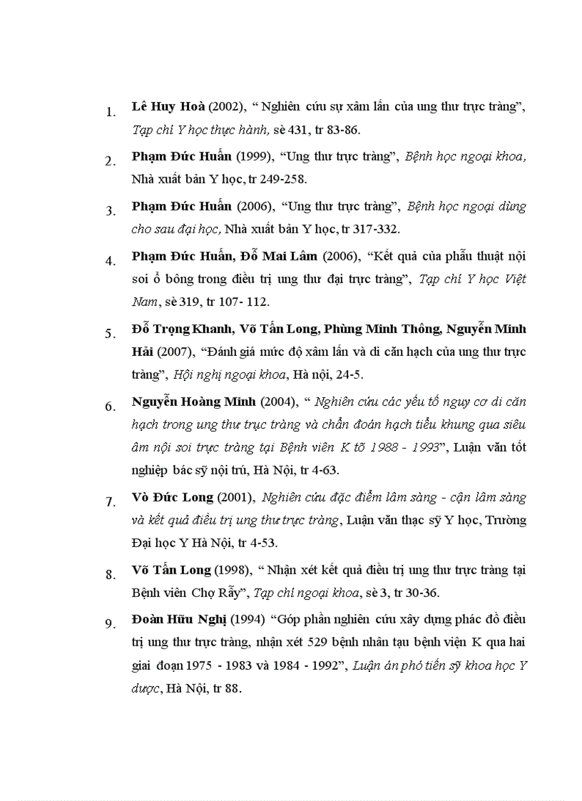 image for page Đánh giá kết quả của phẫu thuật nội soi trong điều trị ung thư trực tràng tại bệnh viện Việt Đức từ 2003 2008 1