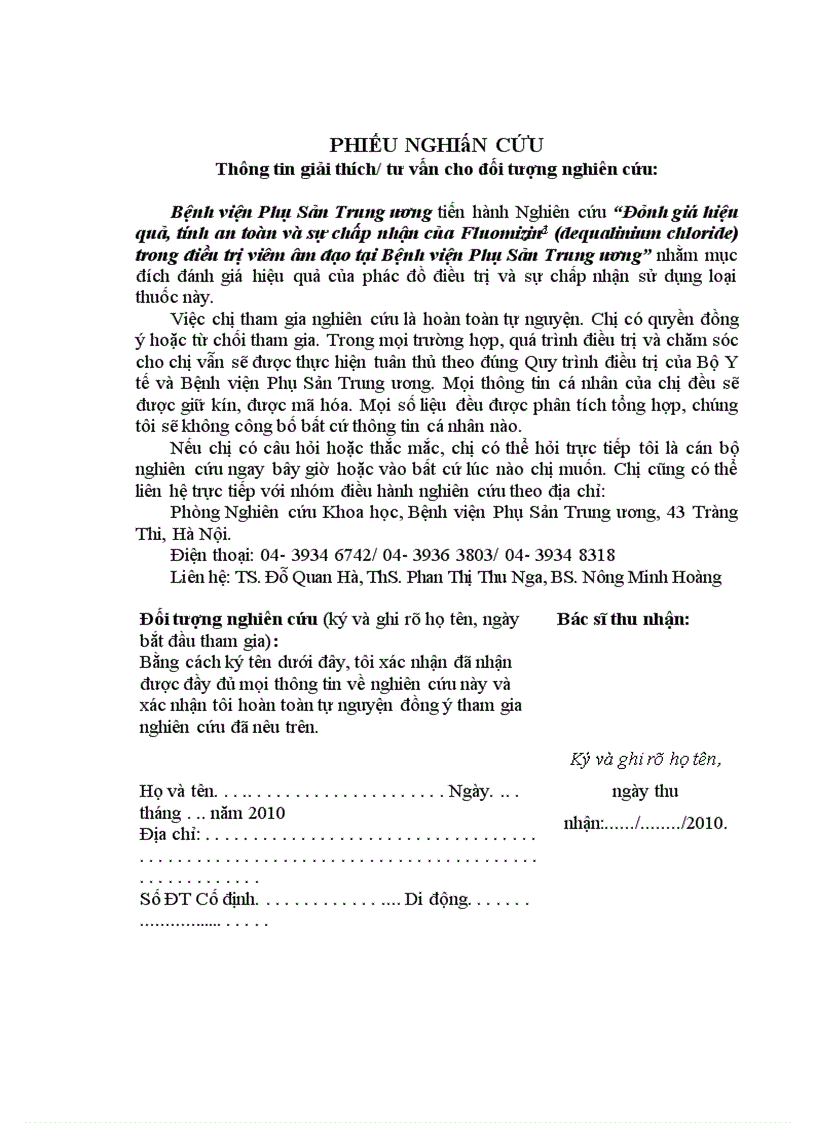 image for page Nghiên cứu đặc điểm lâm sàng cận lâm sàng của VAĐ và hiệu quả của Fluomizin trong điều trị tại Bệnh viện Phụ Sản Trung ương