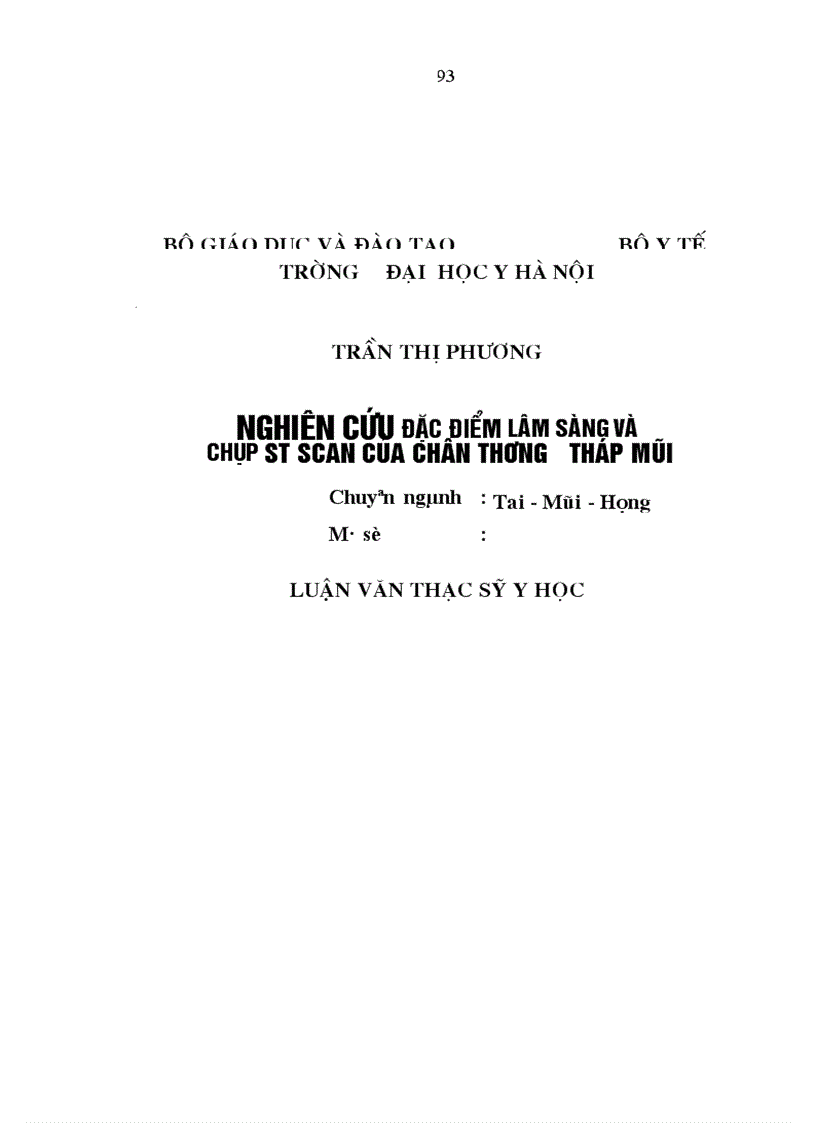 image for page Nghiên cứu đặc điểm lâm sàng và chụp cắt lớp vi của chấn thương tháp mũi