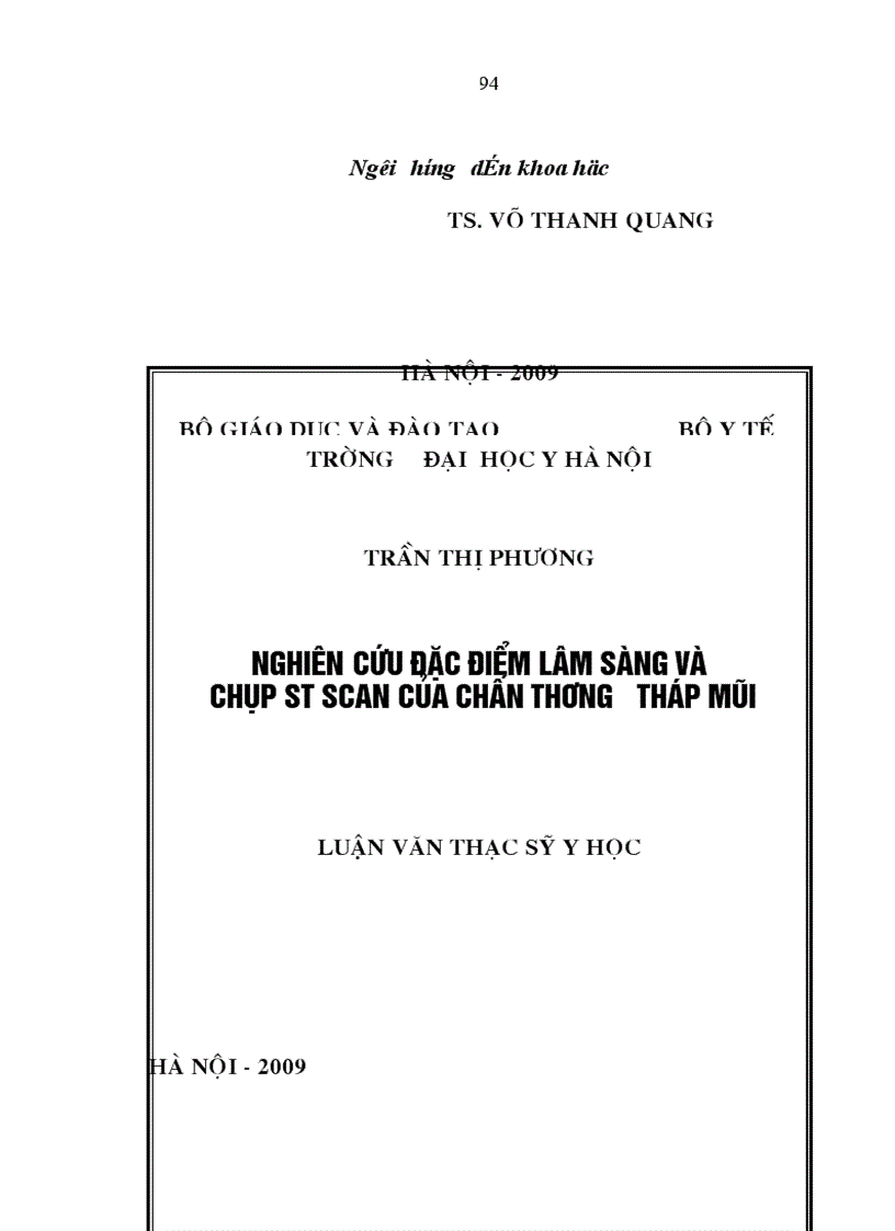 image for page Nghiên cứu đặc điểm lâm sàng và chụp cắt lớp vi của chấn thương tháp mũi