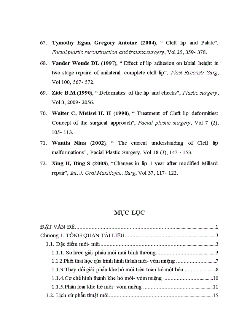 image for page Đánh giá vai trò tạo hình chữ Z ở trên đường viền da môi đỏ trong phương pháp Millard mổ khe hở môi một bên toàn bộ