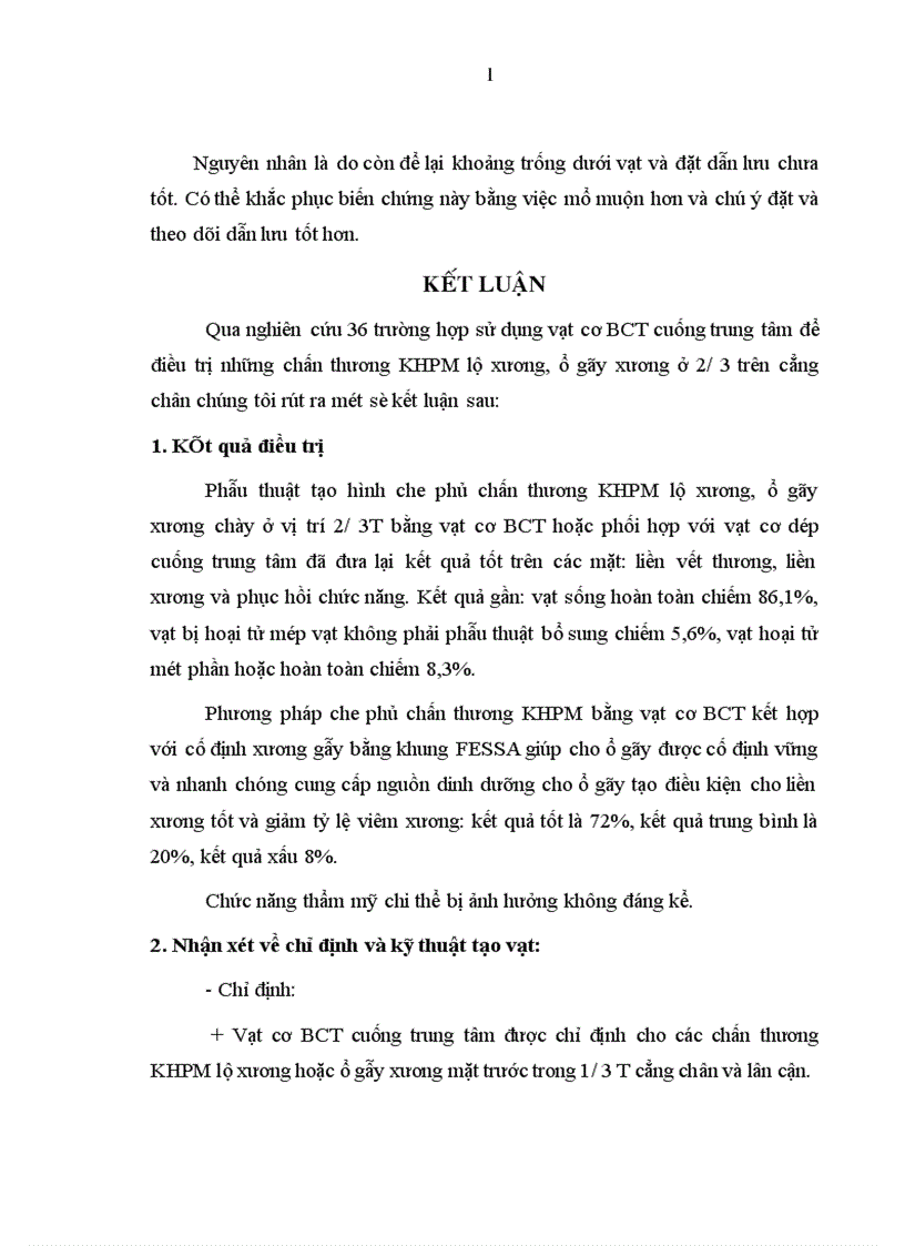 image for page Đánh giá kết quả sử dụng vạt cơ sinh đôi cuống mạch liền trong điều trị khuyết hổng xương phần mềm vùng quanh gối