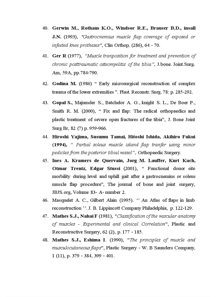 image for page Đánh giá kết quả sử dụng vạt cơ sinh đôi cuống mạch liền trong điều trị khuyết hổng xương phần mềm vùng quanh gối