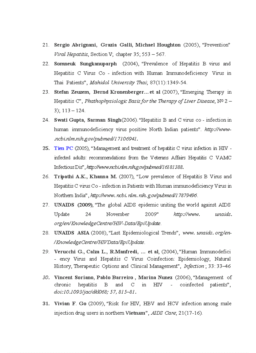 image for page Tình trạng đồng nhiễm viêm gan B và viêm gan C ở người nhiễm HIV AIDS tại Bệnh viện Bệnh nhiệt đới Trung ương