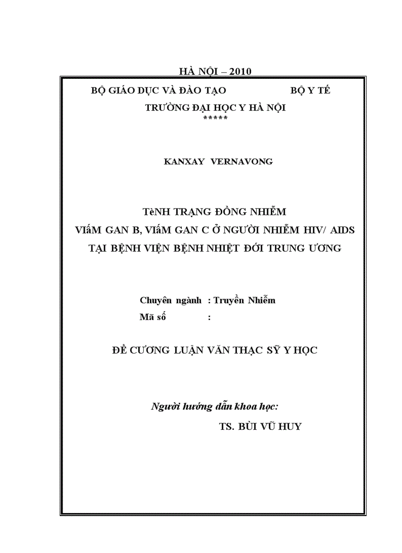 image for page Tình trạng đồng nhiễm viêm gan B và viêm gan C ở người nhiễm HIV AIDS tại Bệnh viện Bệnh nhiệt đới Trung ương