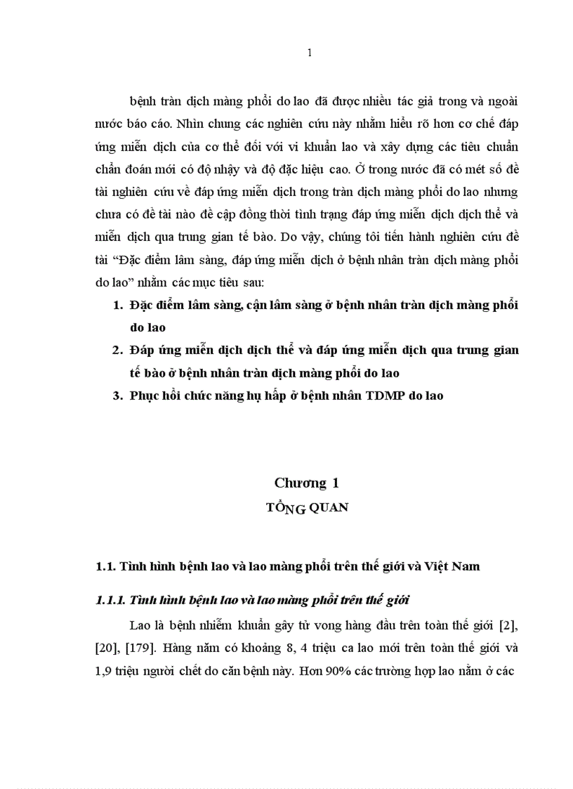 image for page Đặc điểm lâm sàng đáp ứng miễn dịch ở bệnh nhân tràn dịch màng phổi do lao