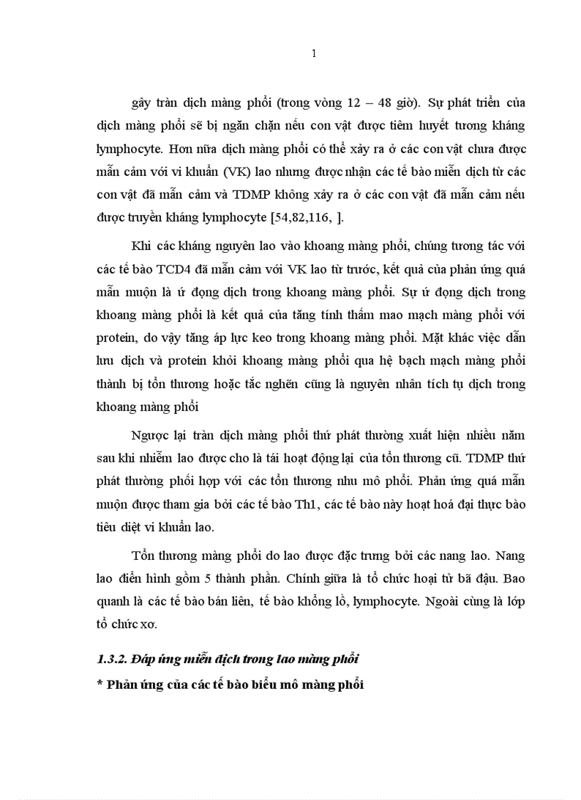 image for page Đặc điểm lâm sàng đáp ứng miễn dịch ở bệnh nhân tràn dịch màng phổi do lao