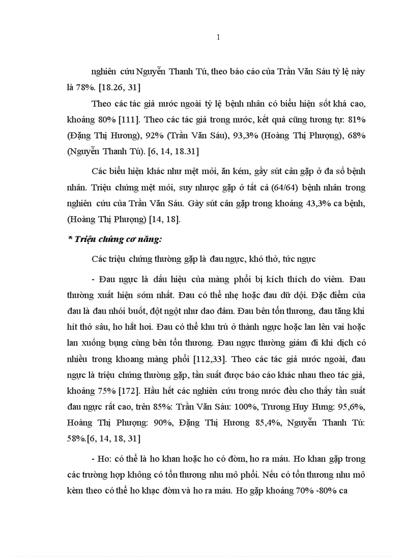 image for page Đặc điểm lâm sàng đáp ứng miễn dịch ở bệnh nhân tràn dịch màng phổi do lao