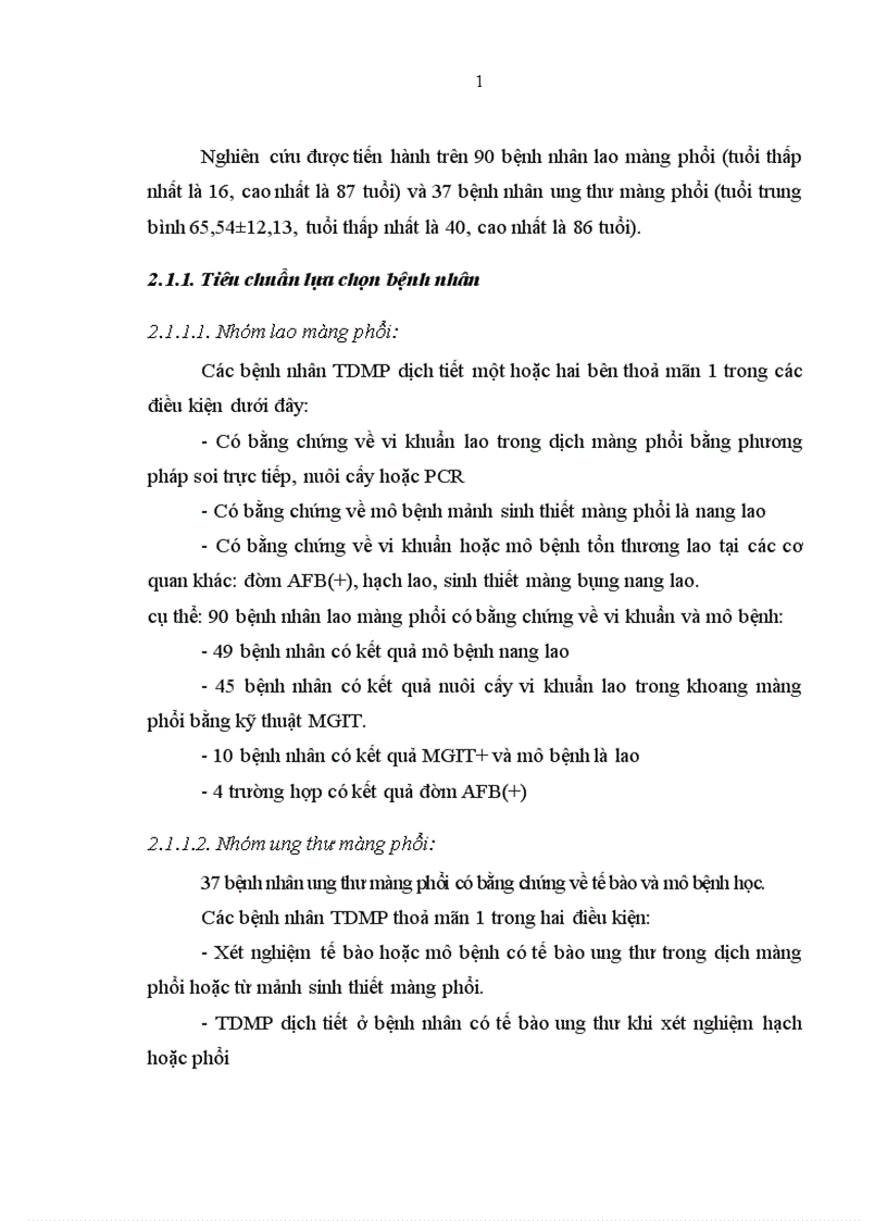 image for page Đặc điểm lâm sàng đáp ứng miễn dịch ở bệnh nhân tràn dịch màng phổi do lao