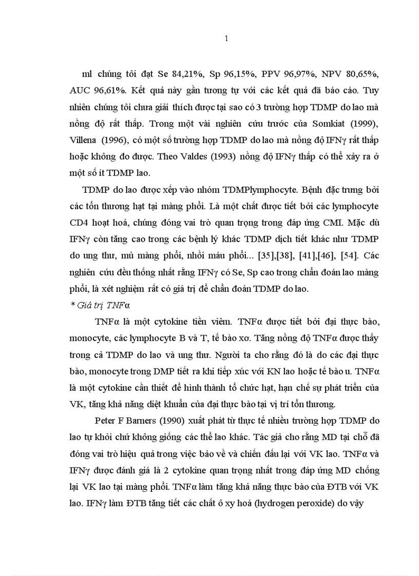 image for page Đặc điểm lâm sàng đáp ứng miễn dịch ở bệnh nhân tràn dịch màng phổi do lao