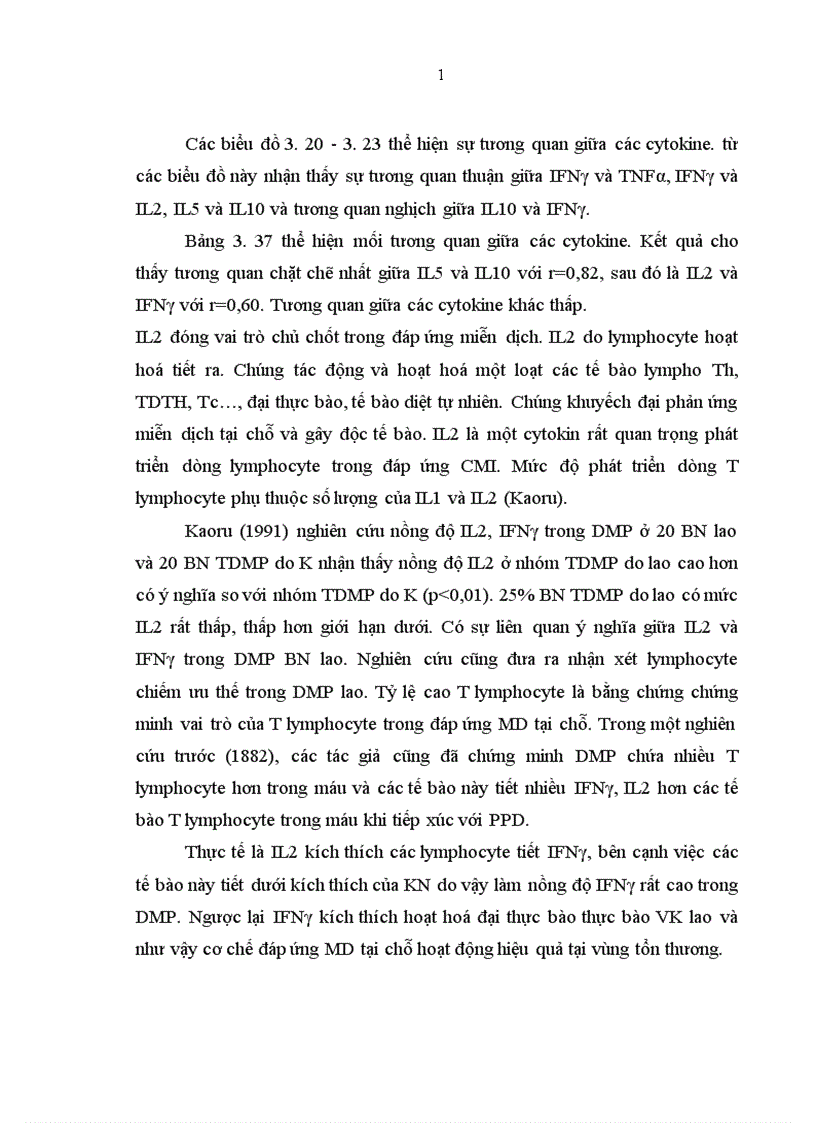 image for page Đặc điểm lâm sàng đáp ứng miễn dịch ở bệnh nhân tràn dịch màng phổi do lao