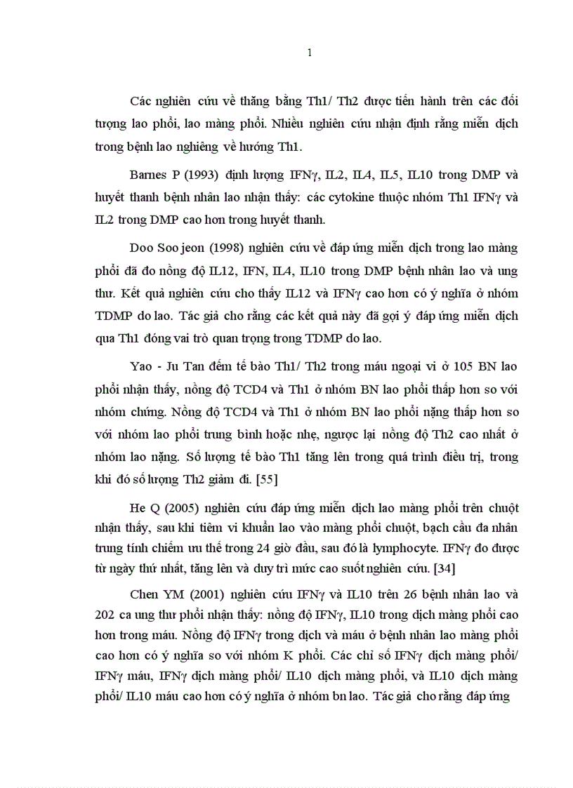 image for page Đặc điểm lâm sàng đáp ứng miễn dịch ở bệnh nhân tràn dịch màng phổi do lao