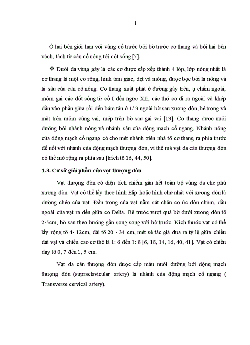 image for page Nghiên cứu đặc điểm giải phẫu và ứng dụng vạt da cân thượng đòn trong phẫu thuật tạo hình 1