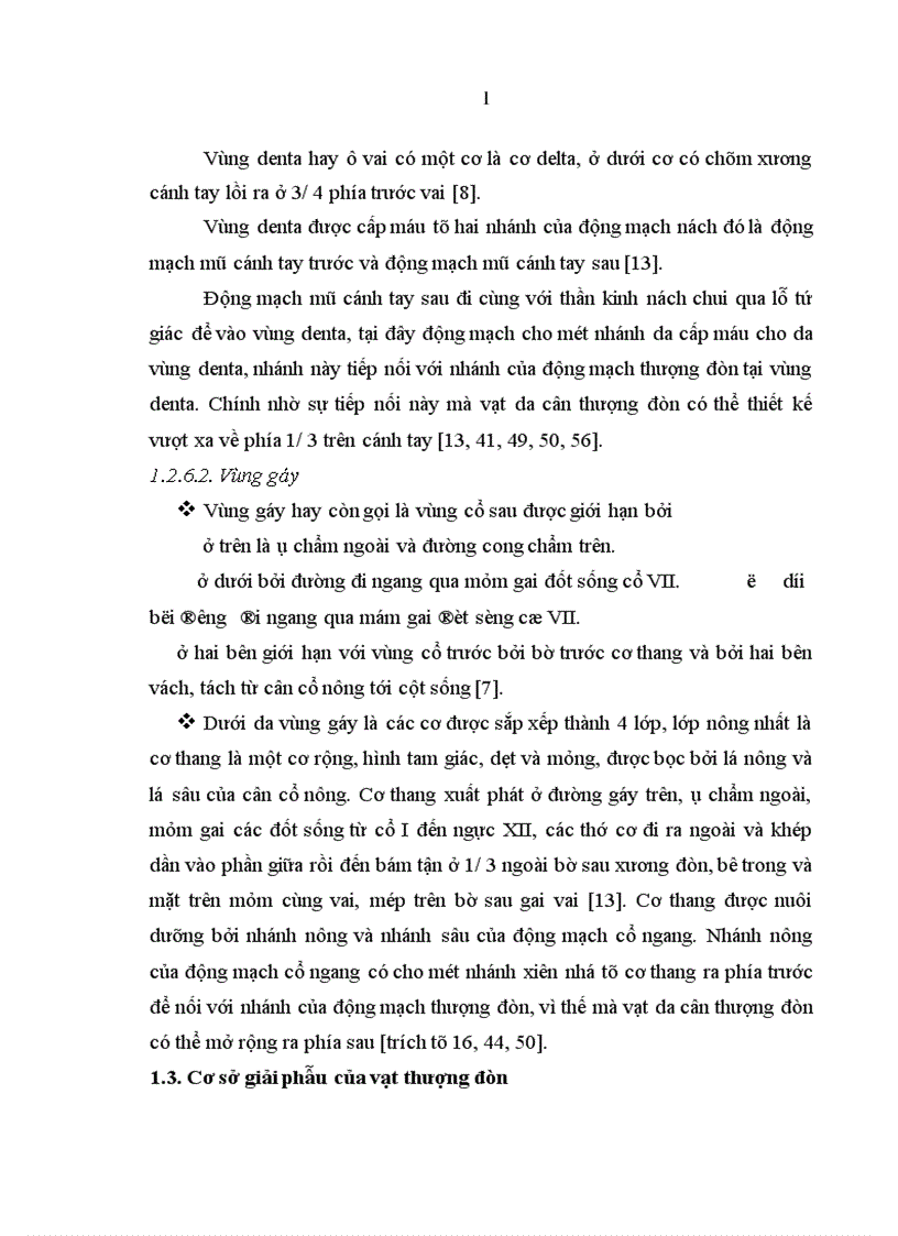 image for page Nghiên cứu đặc điểm giải phẫu và ứng dụng vạt da cân thượng đòn trong phẫu thuật tạo hình 1