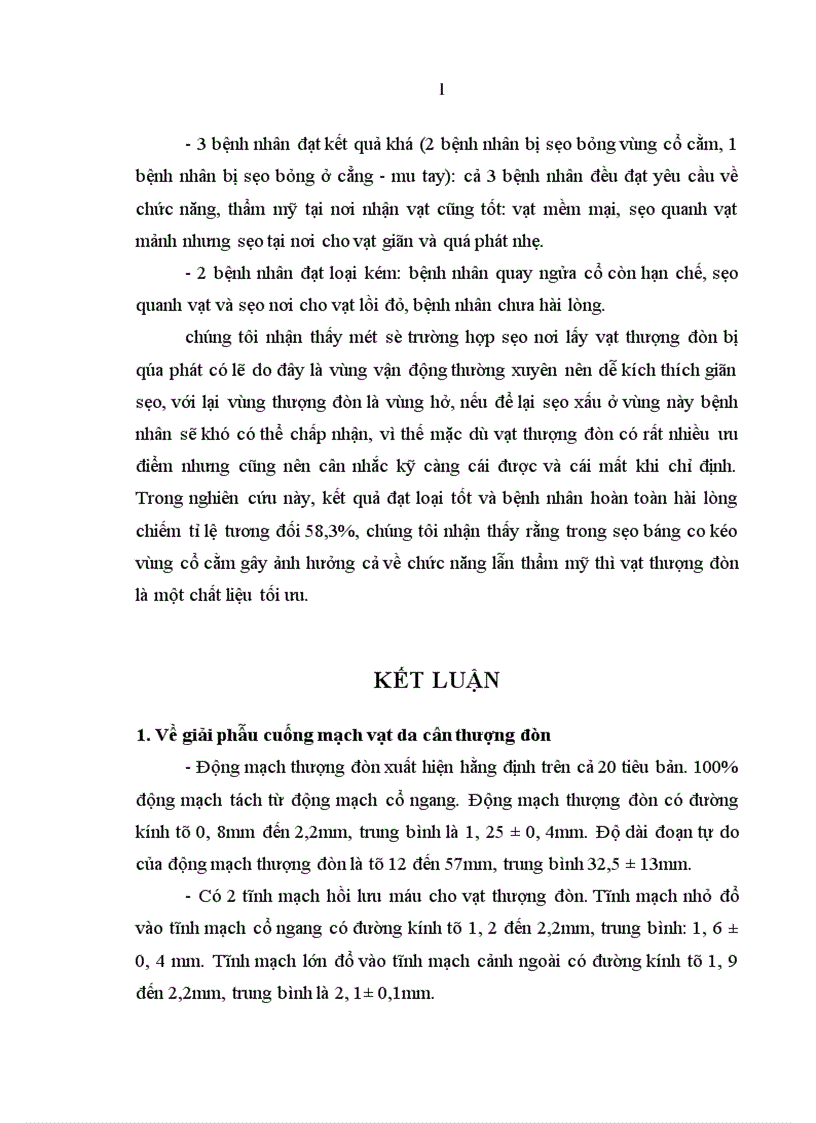 image for page Nghiên cứu đặc điểm giải phẫu và ứng dụng vạt da cân thượng đòn trong phẫu thuật tạo hình 1