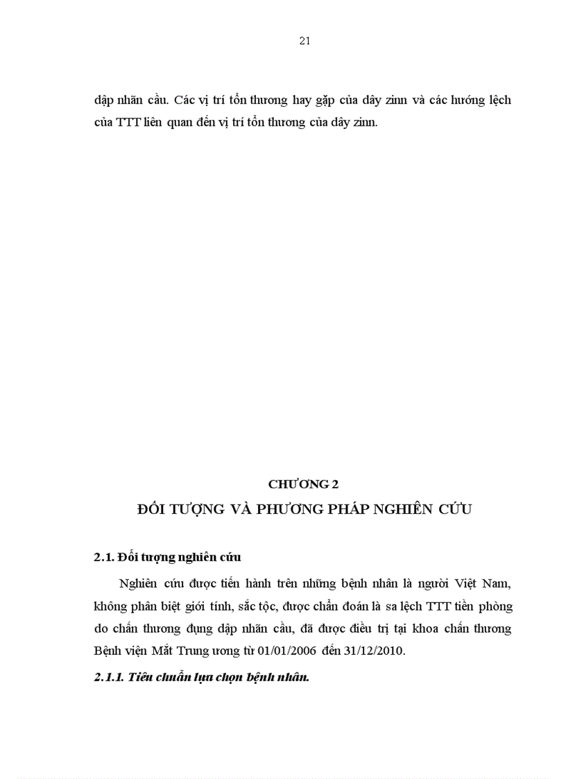 image for page Nghiên cứu đặc điểm lâm sàng và kết quả điều trị sa lệch TTT tiền phòng do chấn thương đụng dập nhãn cầu tại bệnh viện mắt trung ương từ 2006 2010