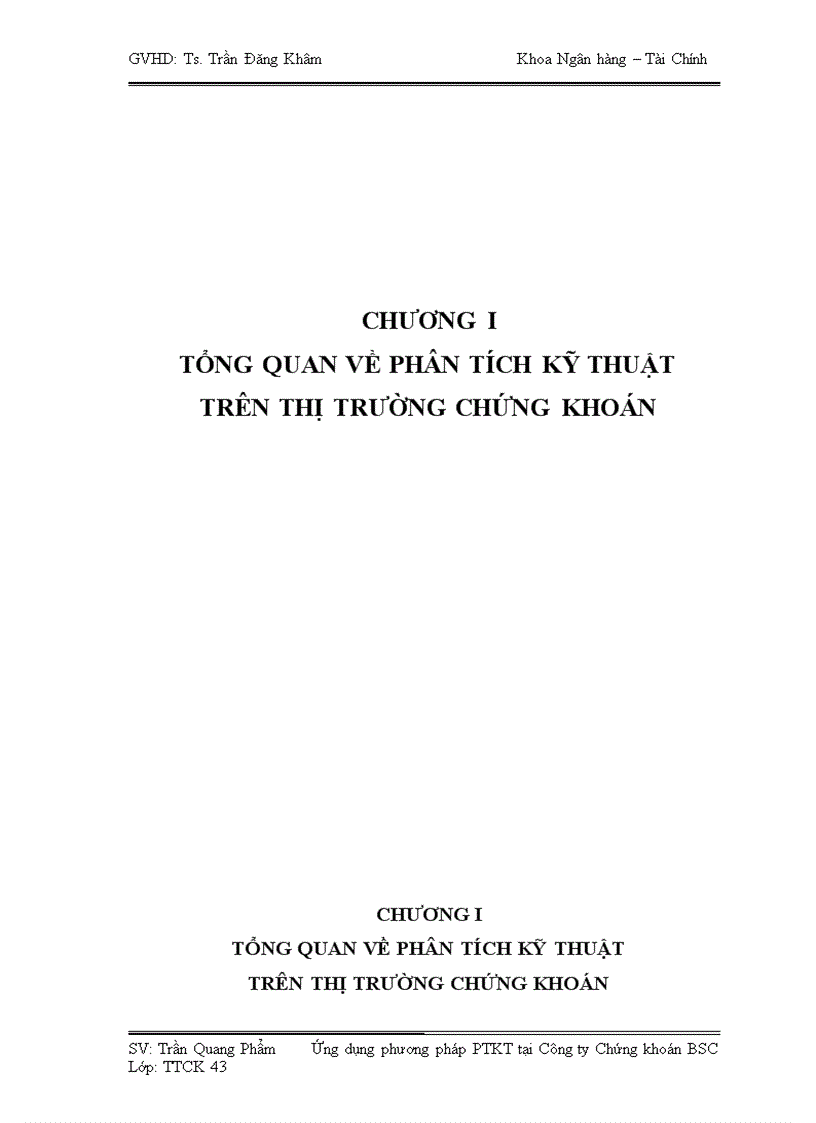 Ứng dụng phương pháp phân tích kỹ thuật tại Công ty Chứng khoán Ngân hàng Đầu tư và Phát triển Việt Nam