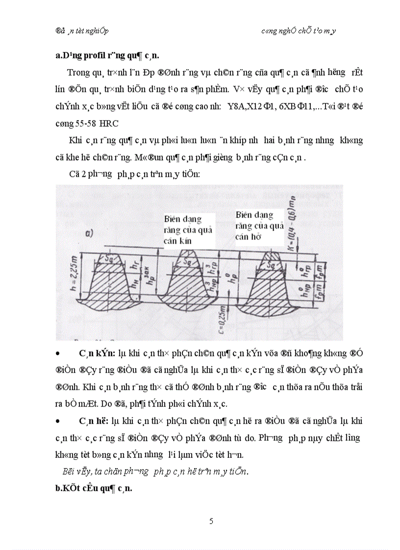 Thiết kế thiết bị lăn ép bánh răng