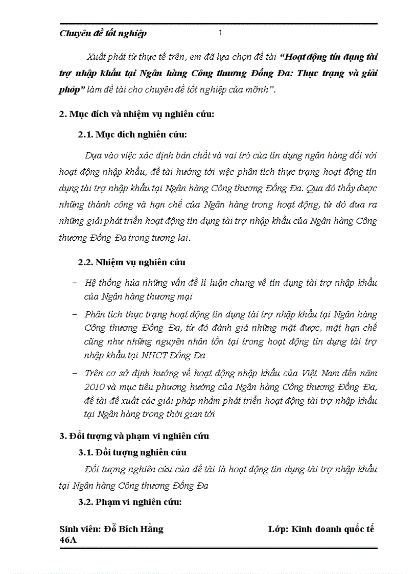 image for page Hoạt động tín dụng tài trợ nhập khẩu tại Ngân hàng Công thương Đống Đa Thực trạng và giải pháp
