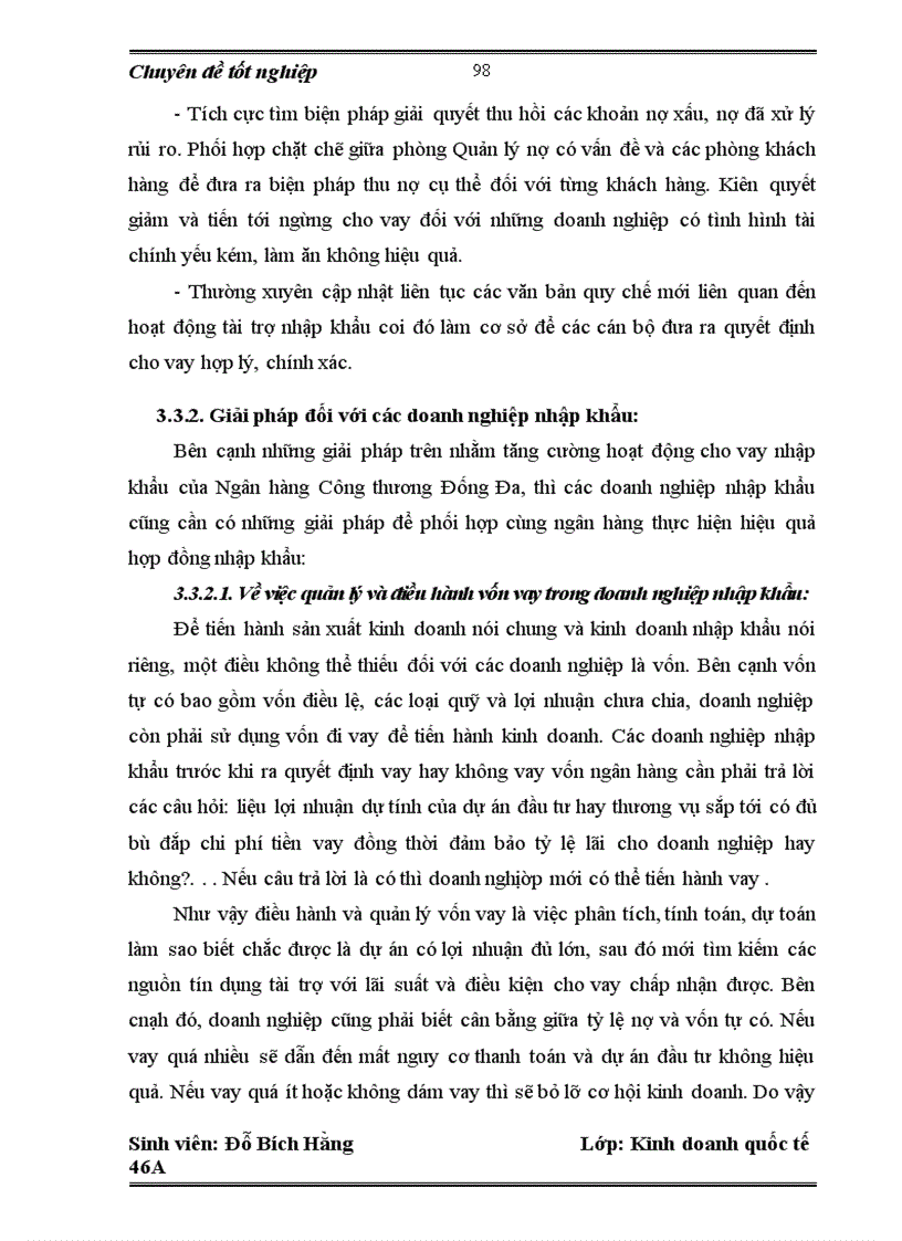 image for page Hoạt động tín dụng tài trợ nhập khẩu tại Ngân hàng Công thương Đống Đa Thực trạng và giải pháp