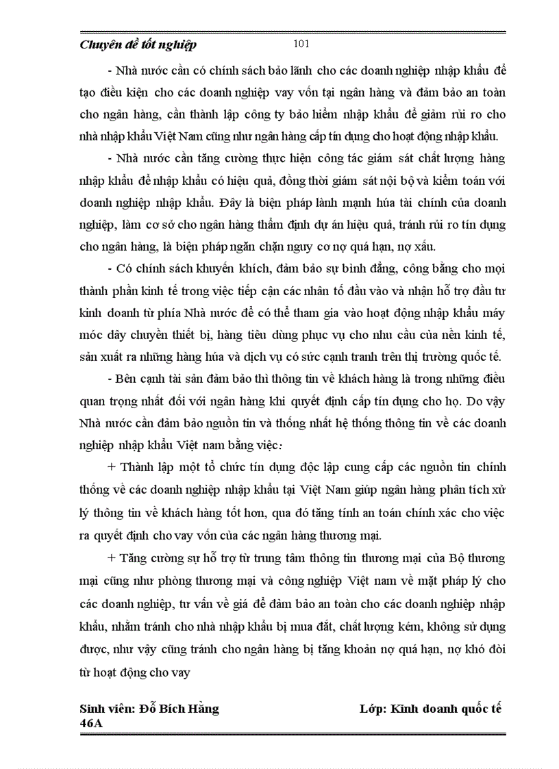 image for page Hoạt động tín dụng tài trợ nhập khẩu tại Ngân hàng Công thương Đống Đa Thực trạng và giải pháp