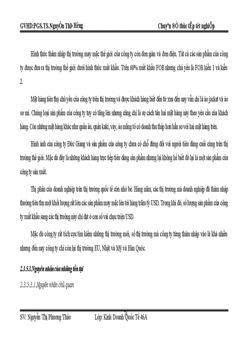 image for page Thâm nhập thị trường may mặc thế giới của công ty cổ phần may Đức Giang