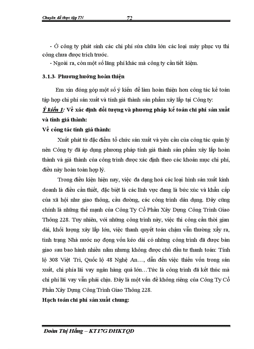 image for page Hoàn thiện kế toán chi phí sản xuất và tính giá thành sản phẩm tại Công Ty Cổ Phần Xây Dựng Công Trình Giao Thông 228