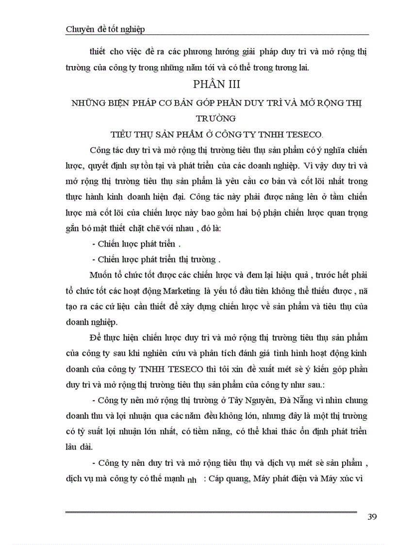image for page Những biện pháp cơ bản góp phần duy trì và mở rộng thị trường tiêu thụ sản phẩm ở Công ty TNHH TESECO 1