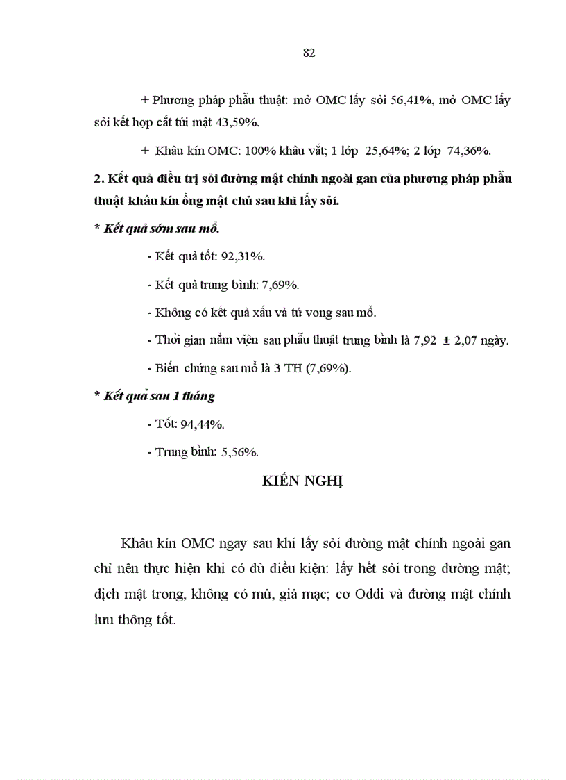 image for page Đánh giá kết quả của phương pháp phẫu thuật khâu kín ống mật chủ sau khi lấy sỏi để điều trị sỏi đường mật chính ngoài gan 1