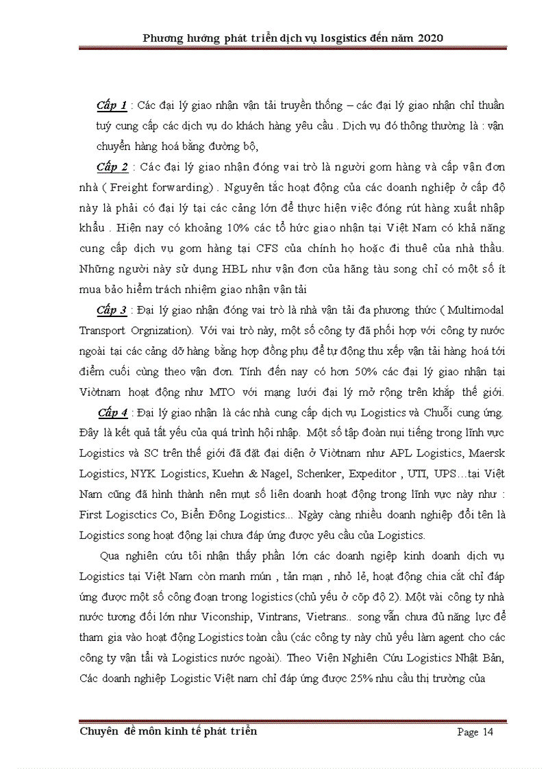image for page Phương hướng và giải pháp phát triển dịch vụ logistics đến năm 2020