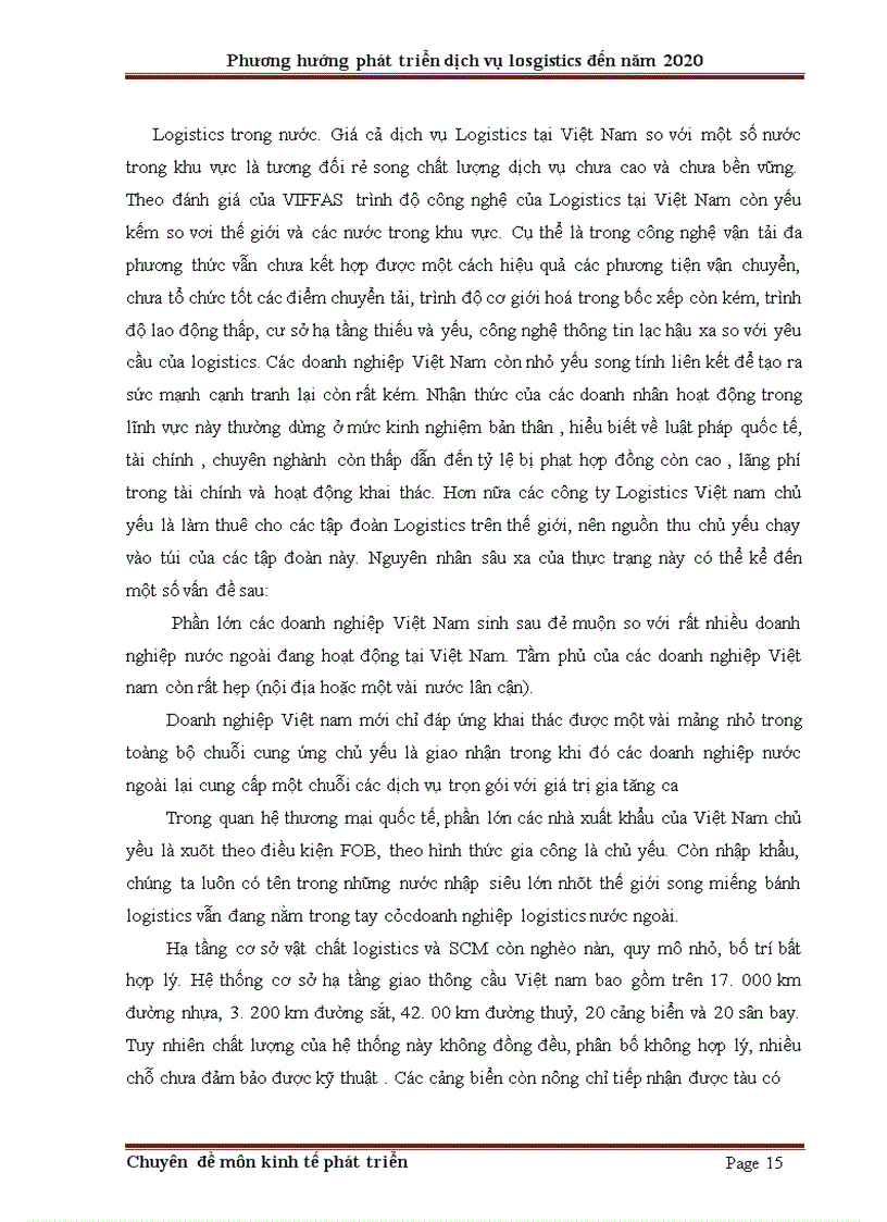 image for page Phương hướng và giải pháp phát triển dịch vụ logistics đến năm 2020