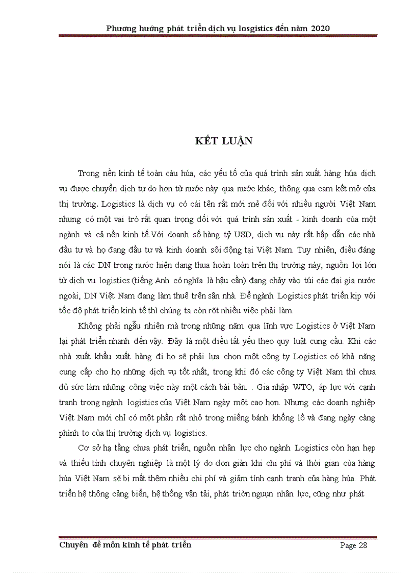 image for page Phương hướng và giải pháp phát triển dịch vụ logistics đến năm 2020