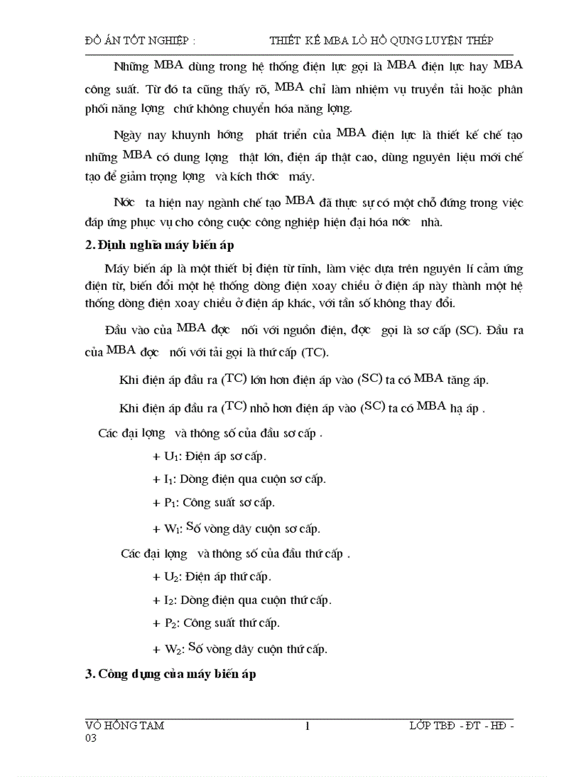 image for page Thiết kế máy biến áp lò hồ quang luyện thép 10500KVA
