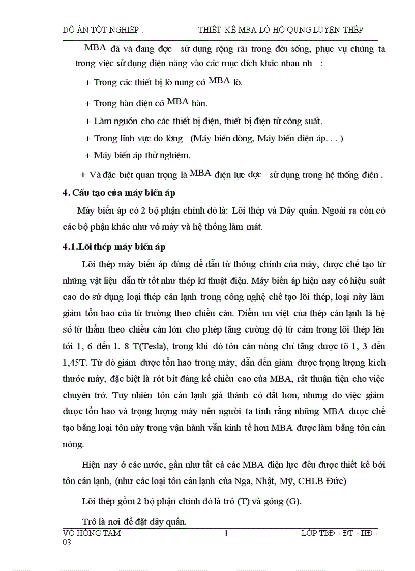 image for page Thiết kế máy biến áp lò hồ quang luyện thép 10500KVA