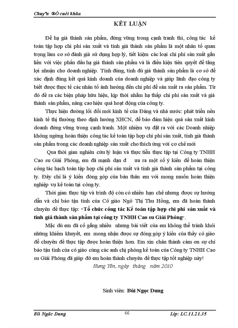 image for page Tổ chức công tác kế toán tập hợp chi phí sản xuất và tính giá thành sản phẩm ở công ty TNHH Cao su Giải Phóng 1