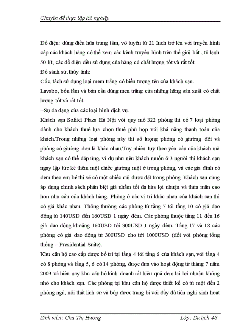 image for page Nâng cao chất lượng dịch vụ lưu trú tại khách sạn Sofitel Plaza Hà Nội