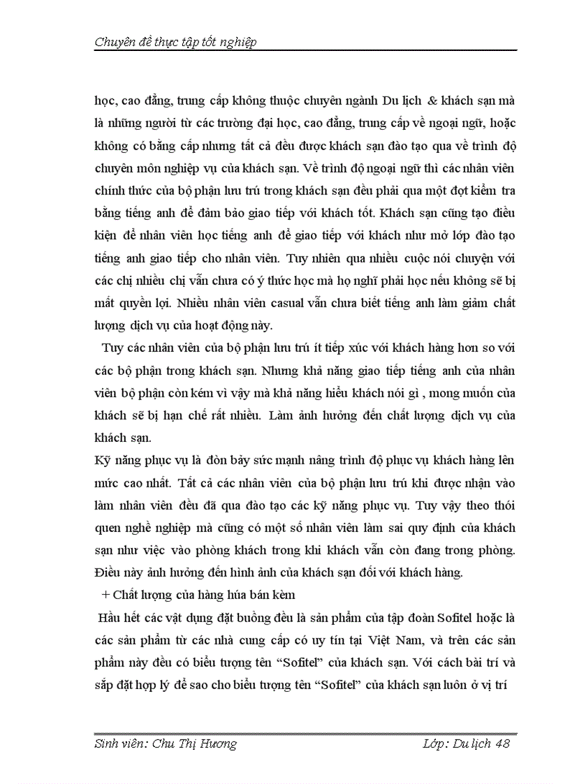 image for page Nâng cao chất lượng dịch vụ lưu trú tại khách sạn Sofitel Plaza Hà Nội