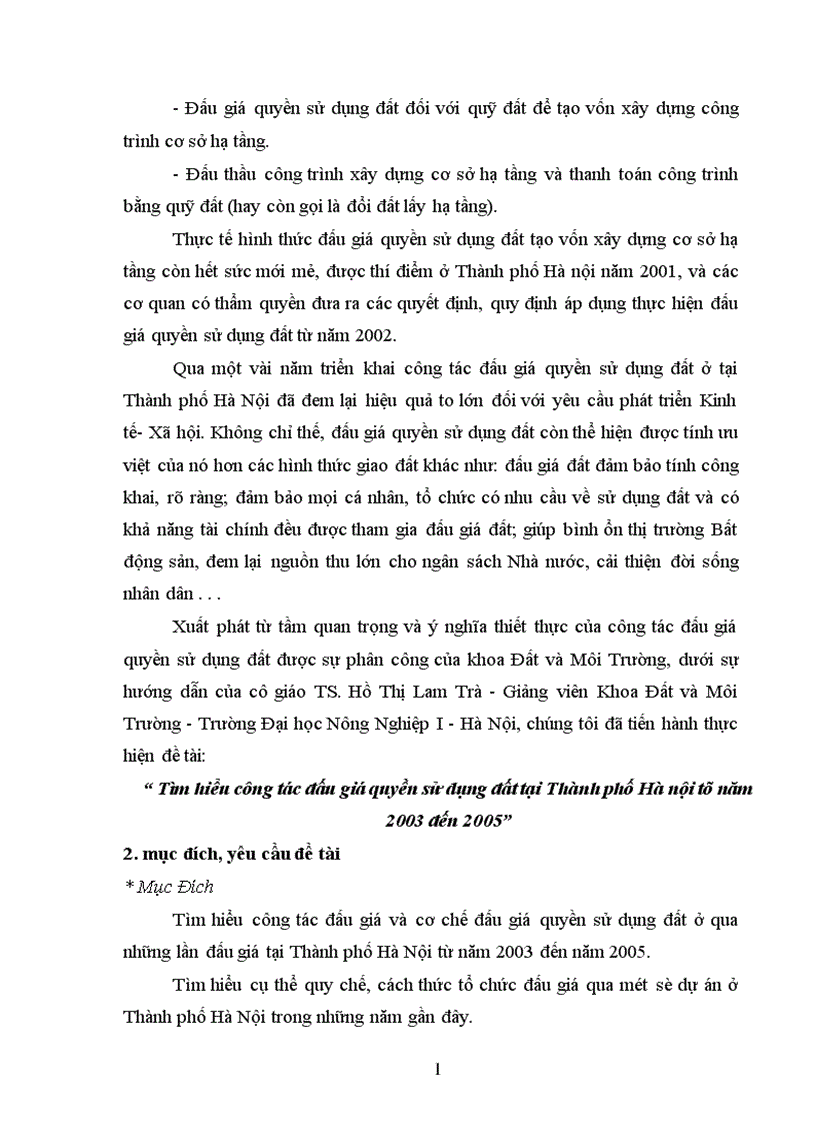 image for page Tìm hiểu công tác đấu giá quyền sử dụng đất tại Thành phố Hà nội từ năm 2003 đến 2005 1