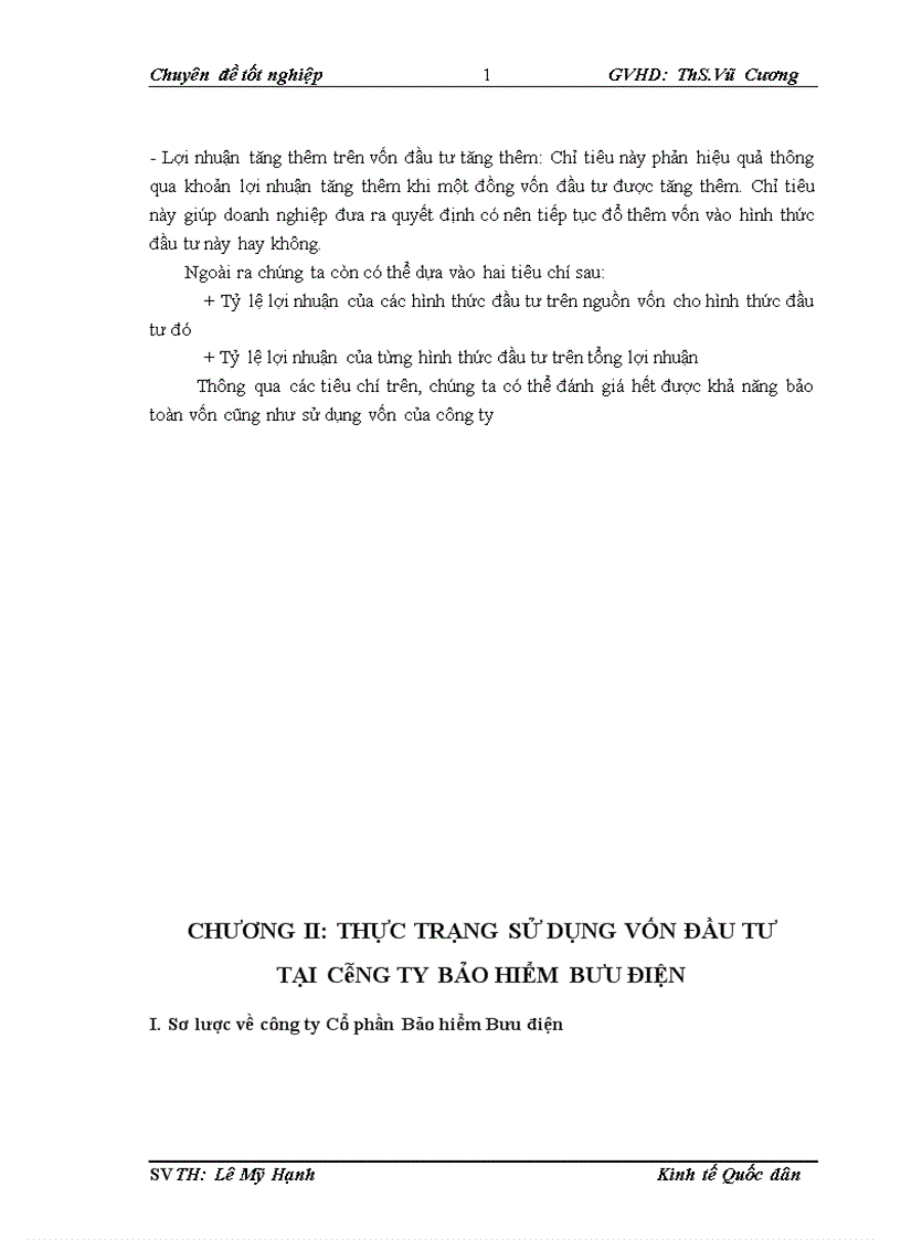 image for page Nâng cao hiệu quả sử dụng vốn đầu tư tại Công ty cổ phần Bảo hiểm Bưu Điện
