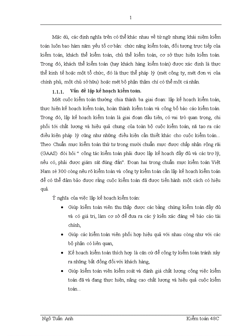 image for page Vấn đề tìm hiểu khách hàng trong giai đoạn lập kế hoạch kiểm toán tài chính theo chuẩn mực kiểm toán Việt Nam 1