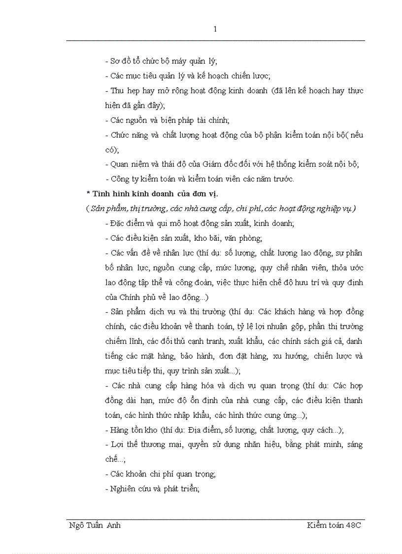image for page Vấn đề tìm hiểu khách hàng trong giai đoạn lập kế hoạch kiểm toán tài chính theo chuẩn mực kiểm toán Việt Nam 1