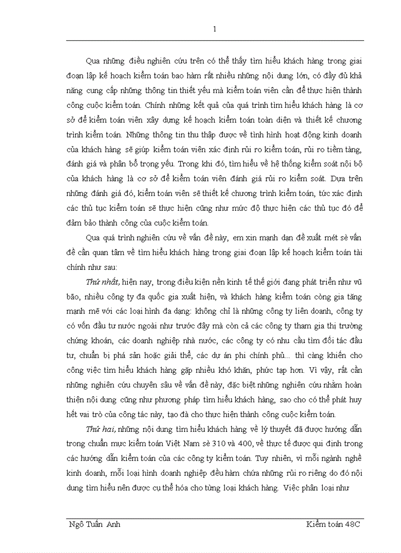 image for page Vấn đề tìm hiểu khách hàng trong giai đoạn lập kế hoạch kiểm toán tài chính theo chuẩn mực kiểm toán Việt Nam 1
