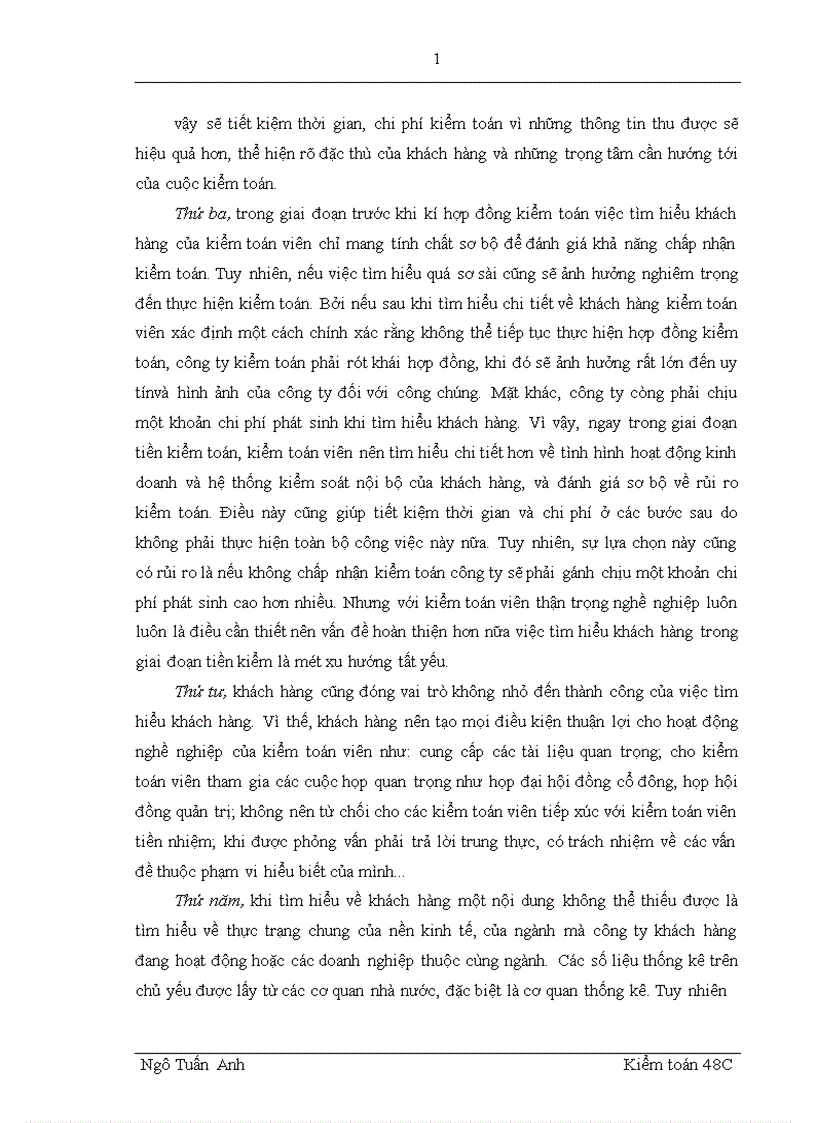 image for page Vấn đề tìm hiểu khách hàng trong giai đoạn lập kế hoạch kiểm toán tài chính theo chuẩn mực kiểm toán Việt Nam 1
