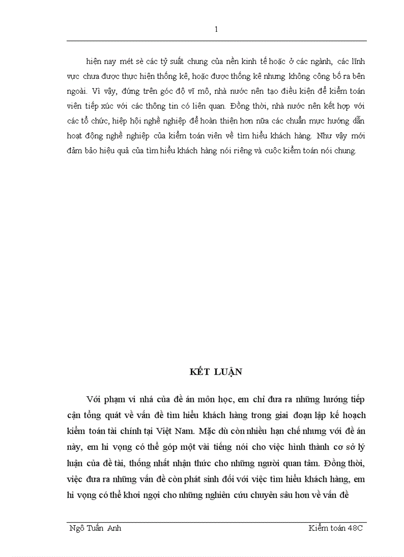 image for page Vấn đề tìm hiểu khách hàng trong giai đoạn lập kế hoạch kiểm toán tài chính theo chuẩn mực kiểm toán Việt Nam 1