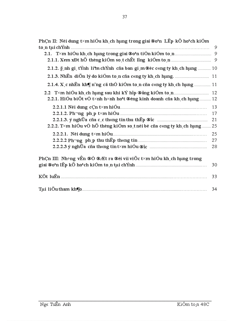image for page Vấn đề tìm hiểu khách hàng trong giai đoạn lập kế hoạch kiểm toán tài chính theo chuẩn mực kiểm toán Việt Nam 1